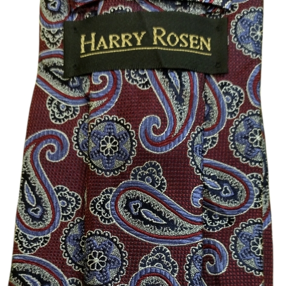 Harry Rosen Silk Paisley Neck Tie 60" x 3.5" T199 - Picture 2 of 3